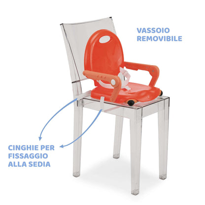 Chicco Pocket Snack söögitooli iste Poppy Red, 6–36 kuud, kuni 15 kg