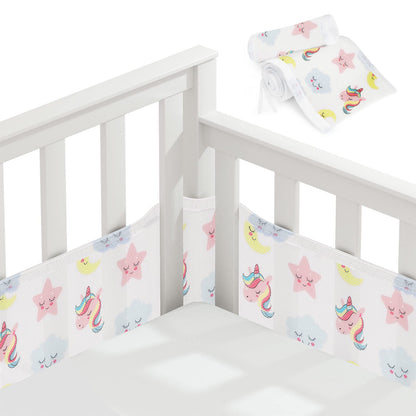 Vicloon hingav voodipehmendus beebivoodile, 2-osaline komplekt, Unicorn