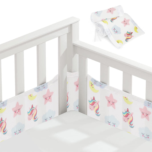 Vicloon hingav voodipehmendus beebivoodile, 2-osaline komplekt, Unicorn