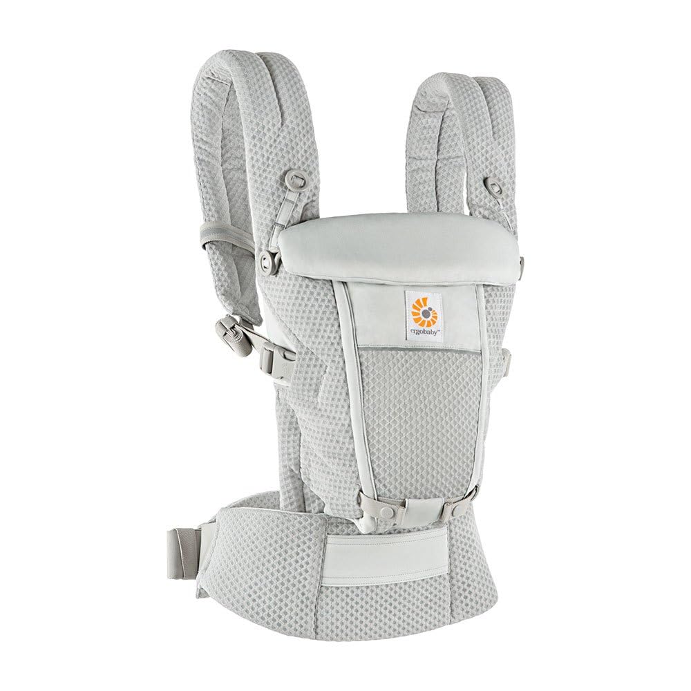 Ergobaby Adapt beebikandekott, SoftFlex Mesh, 3 kandeasendit, Pearl Grey