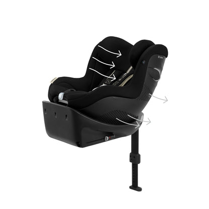 CYBEX Gold Sirona Gi i-Size Plus turvatool koos Base G alusega, 61–105 cm, Moon Black