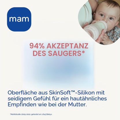 MAM Easy Start Anti-Colic tuttipullosetti 2 kpl, 260 ml, vaaleanpunainen, 2-4 kk, A138