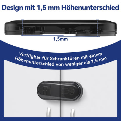 ECHOCUBE laste turvalukud kappidele, 6 tk, must, BB24DC281-BK
