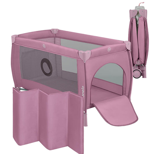 Lionelo Stefi Plus reisivoodi (2 kõrgust), roosa, kuni 15 kg, LO-STEFI PLUS PINK MAGNOLIA