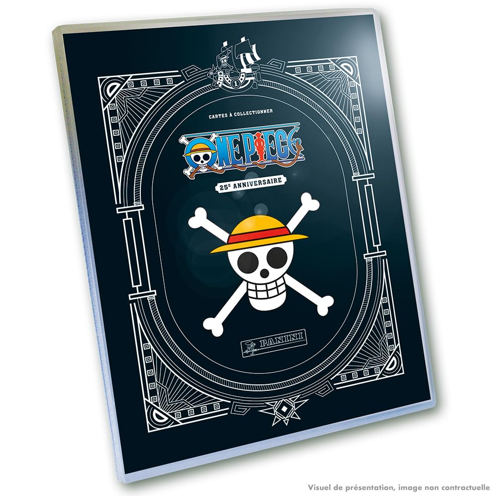 Panini One Piece 25. aastapäeva kogumiskaartide stardikomplekt (kaust + kaardikiled + piiratud väljaande kaart)