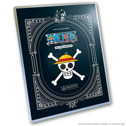 Panini One Piece 25. aastapäeva kogumiskaartide stardikomplekt (kaust + kaardikiled + piiratud väljaande kaart)