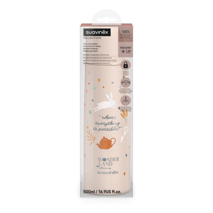 Suavinex roostevabast terasest termos 500 ml, roosa (Wonderland kollektsioon)