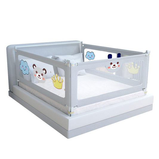 Sängynlaitasetti parisänkyyn, harmaa, 160 x 200 ja 180 x 200 cm, säädettävä korkeus