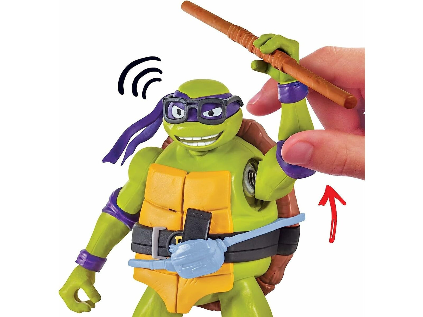 Ninja Turtles delux-figuur “Michelangelo” heliefektidega, 7 cm