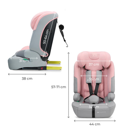 Kinderkraft Safety FIX 3 PRO i-Size turvatool 76–150 cm, Isofix, roosa