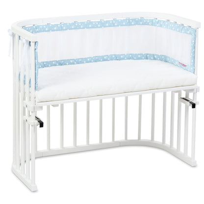 babybay reunapehmuste Mesh-Piqué Beere tähdet valkoinen, Maxi, Boxspring, Comfort ja Comfort Plus