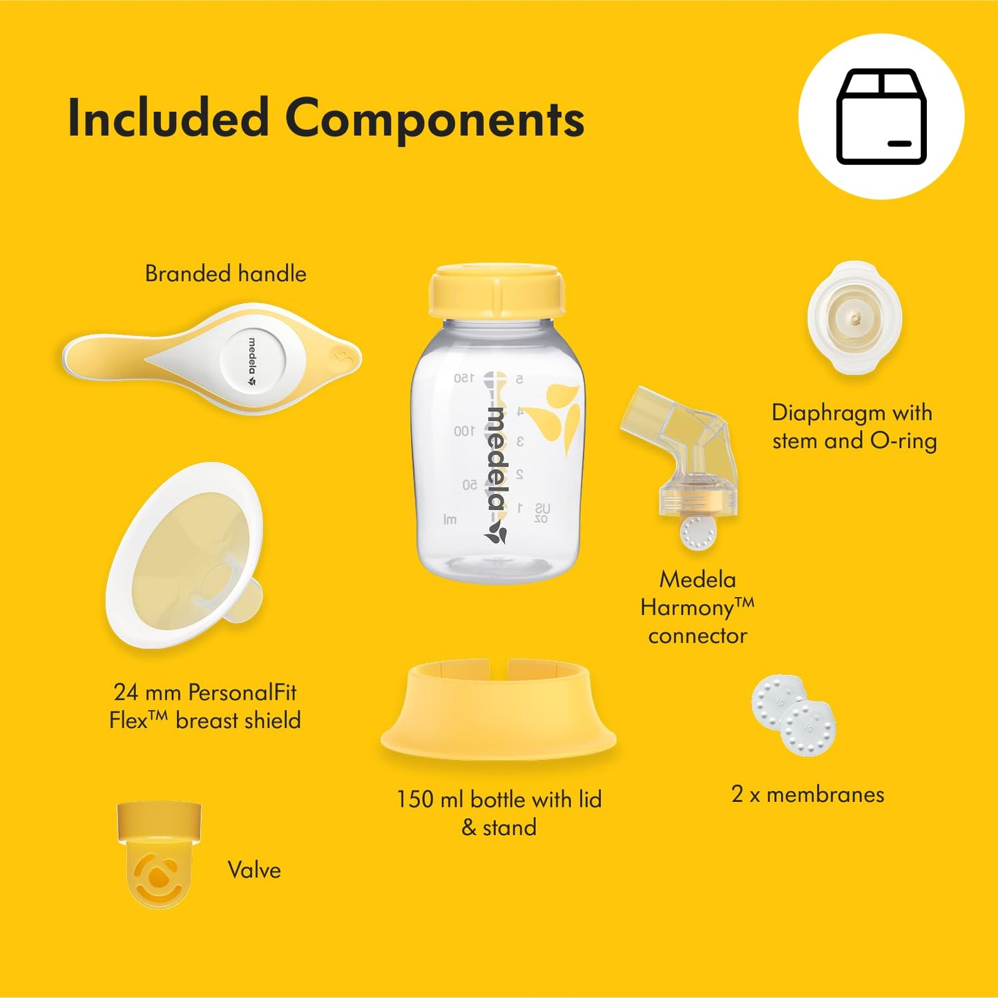 Medela Harmony manuaalne rinnapump PersonalFit Flex lehtriga