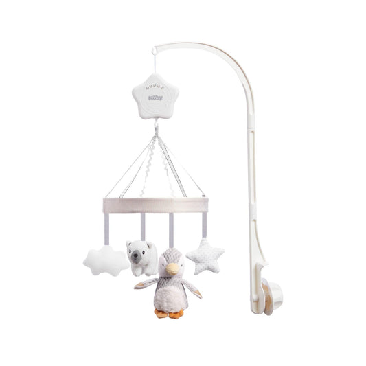 Nuby beebi voodikarussell reguleeritava varrega, hall, Pebbles the Pinguin, 1 tk