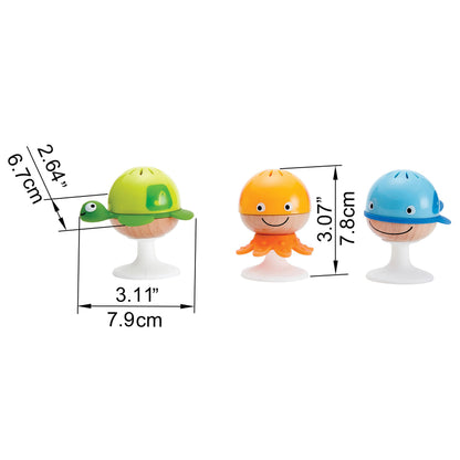 Hape Put-Stay mereloomade iminappkinnitusega kõrinakomplekt, 3 tk