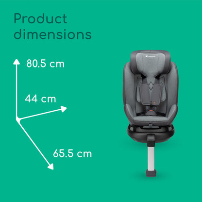 Bebeconfort RevolveFix Plus 360 i-Size pööratav turvatool 40–150 cm (0–12 a), hall