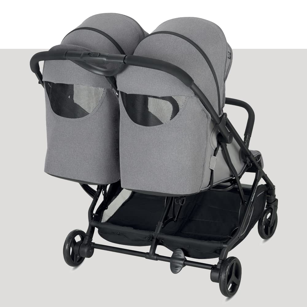 Inglesina Twin Sketch kahe lapse jalutuskäru, hall, ultrakerge ja kompaktne