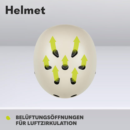 Lionelo lastekiiver Helmet Beige Sand S 50-56 cm, lõuakaitsega