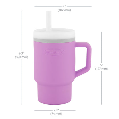 INFANTINO My 1st Tumbler minimuki 255 ml, syreeninlila, nokalla