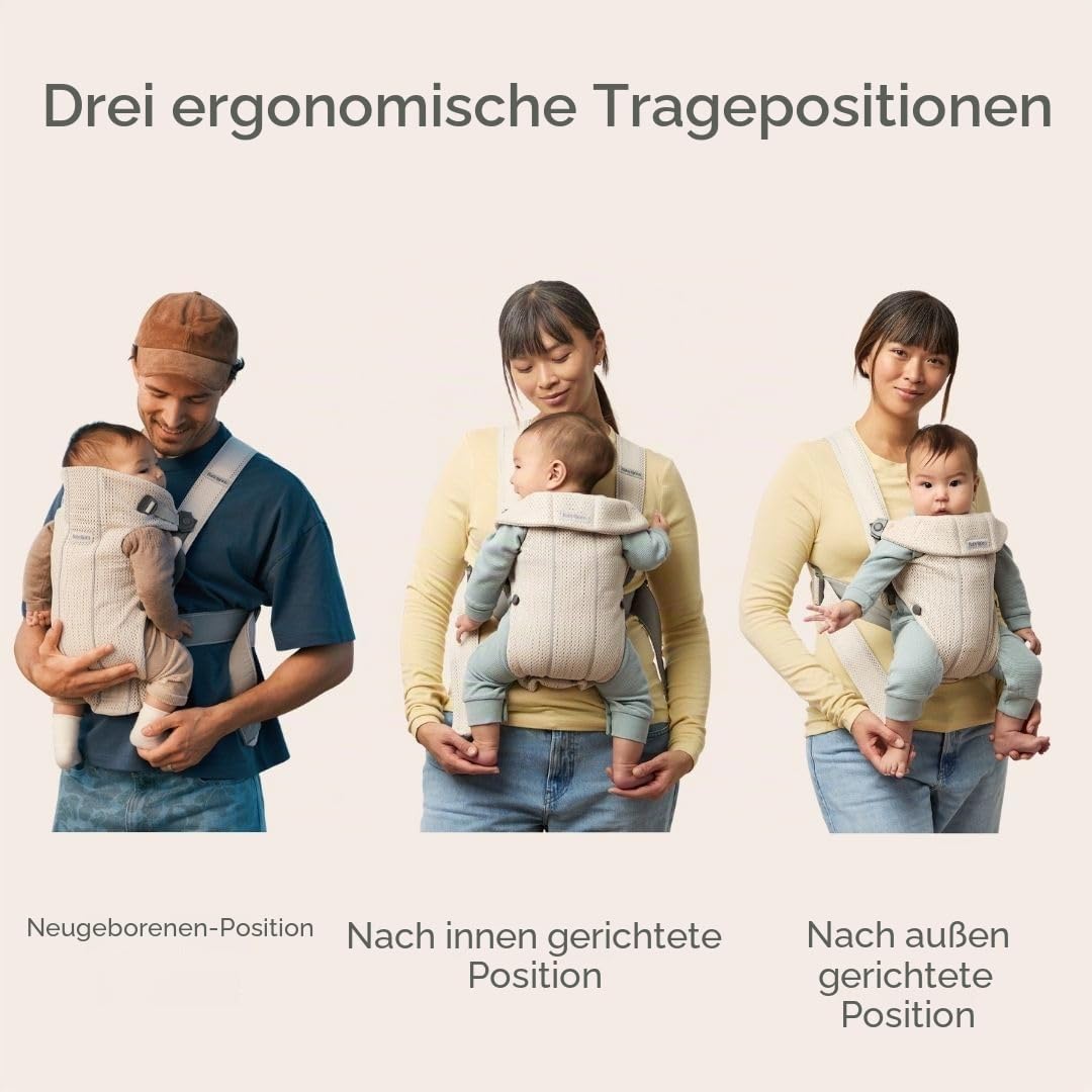 BabyBjörn Mini -kantoreppu, 3D-verkkokangas, kerma