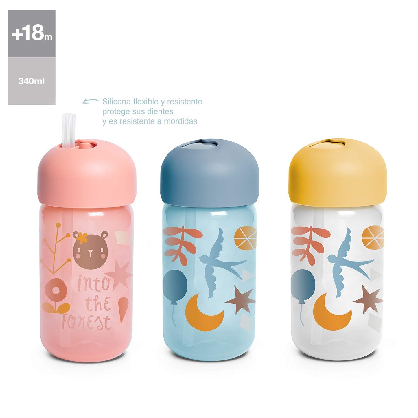 Suavinex joogitops kõrrega +18 kuud, 340 ml, Forest Blue