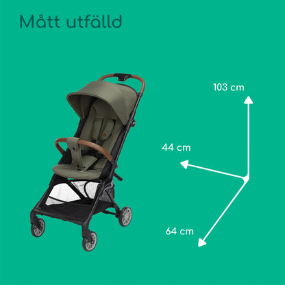 Bebeconfort Zephir kerge ja kompaktne reisikäru, 0–4 a, Mineral Green