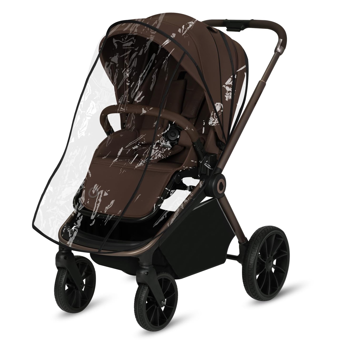 Lionelo Mika Plus maastikukõlbulik kergkäru 6–48 kuud, kuni 22 kg – pööratav lamav iste, XXL UPF50+ kaarvari (Mocha Brown)