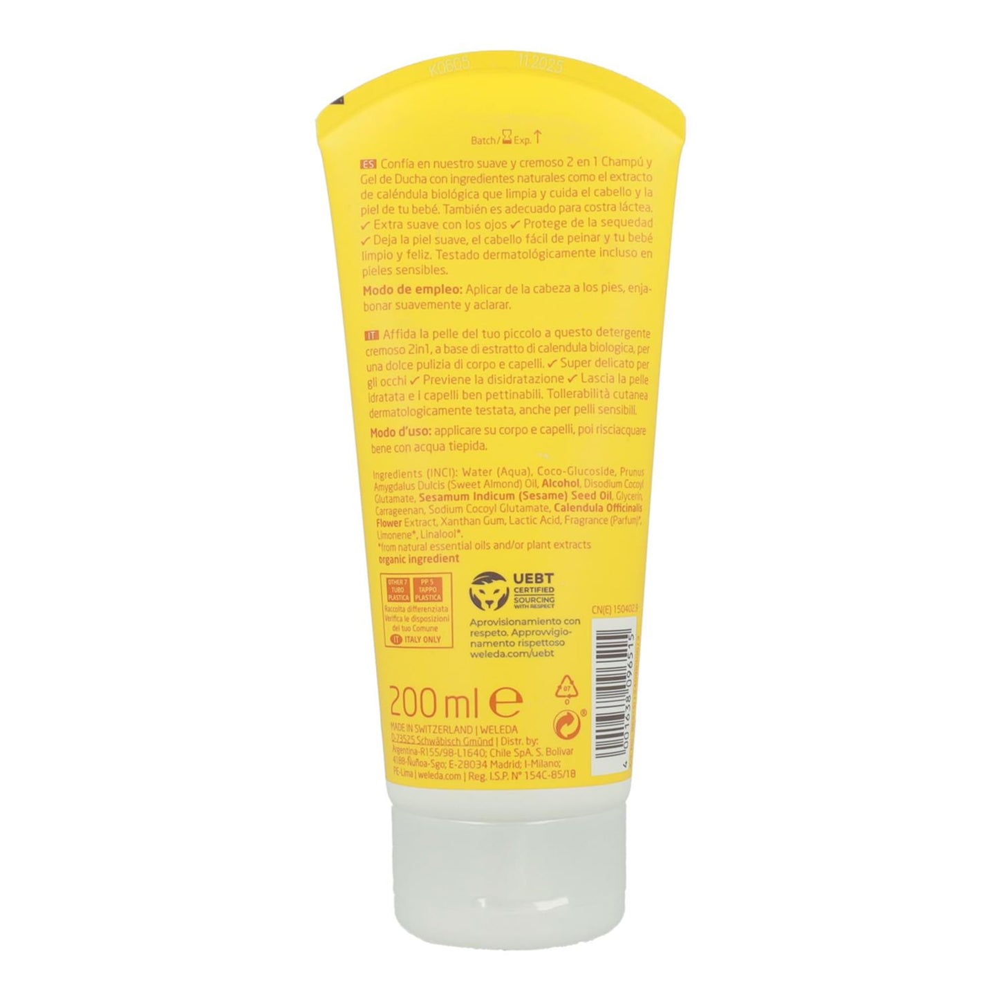 Weleda saialille šampoon ja dušigeel beebidele, 200 ml