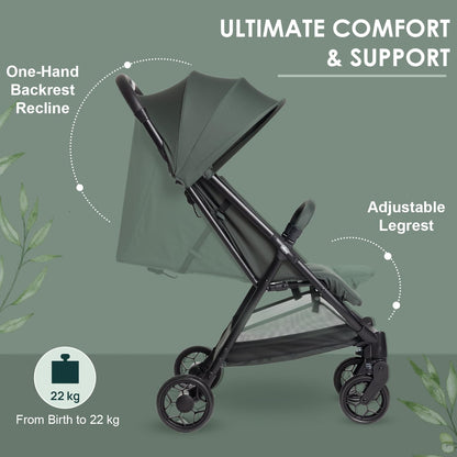 Chicco Urbino kergkäru vastsündinust kuni 4. eluaastani, max 25 kg, roheline