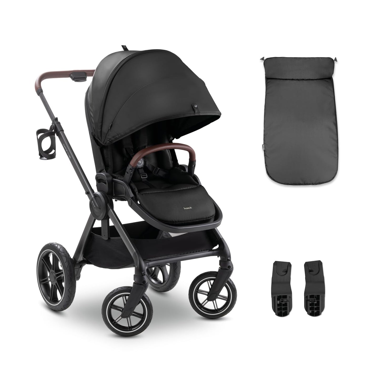 hauck Comfort N Care must jalutuskäru, jalakattega, alates sünnist kuni 22 kg