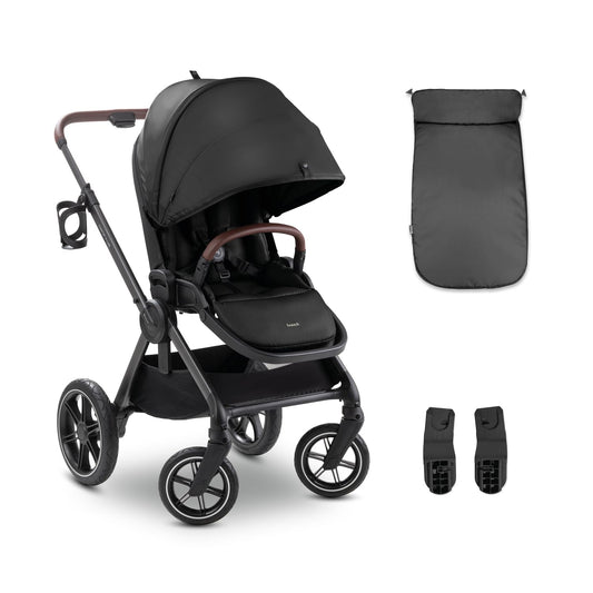 hauck Comfort N Care must jalutuskäru, jalakattega, alates sünnist kuni 22 kg