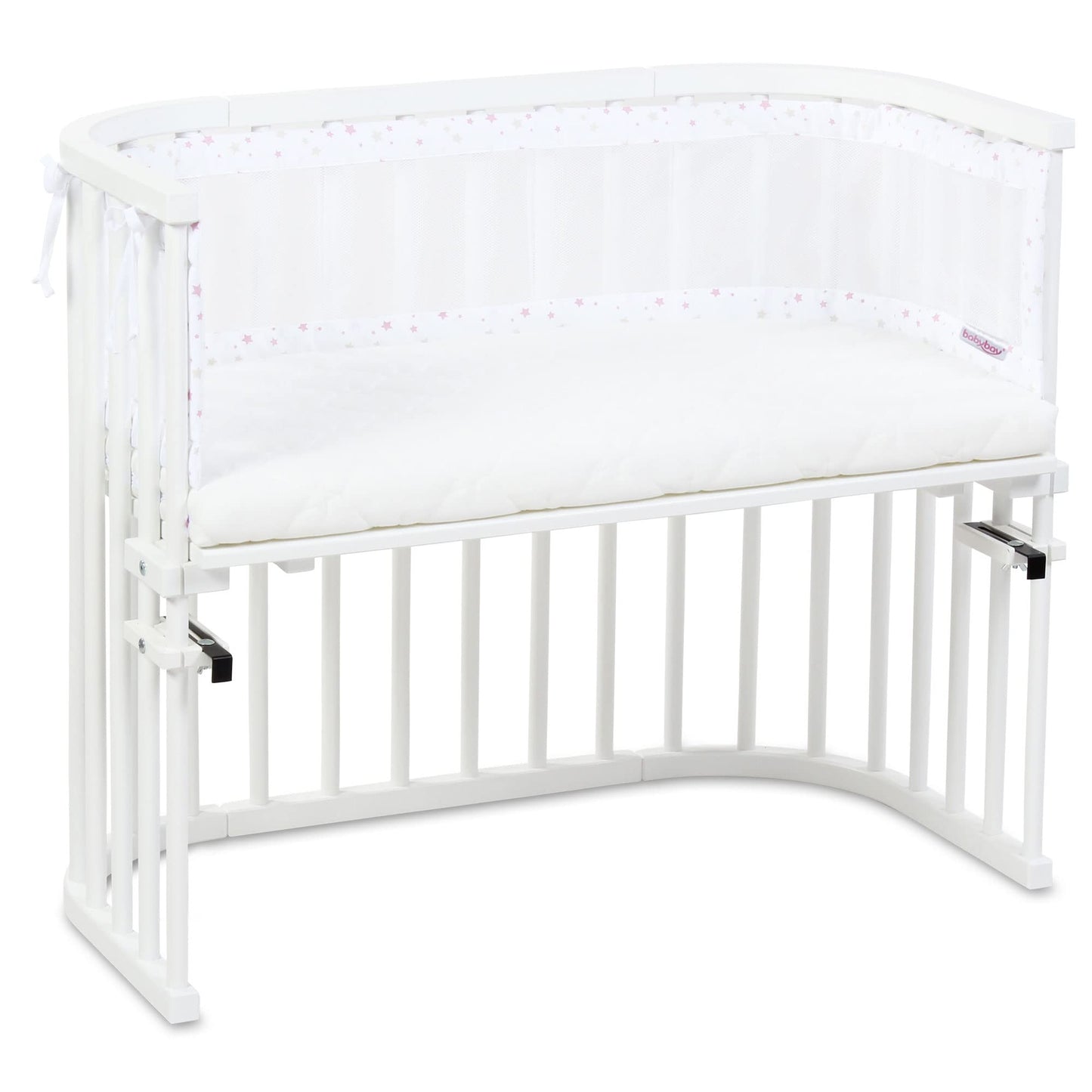 babybay voodipehmendus mudelitele Maxi, Boxspring, Comfort ja Comfort Plus, valge Sand/Berry