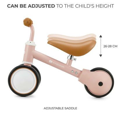 Kinderkraft CUTIE 3-ühes jooksuratas alates 1. eluaastast, roosa
