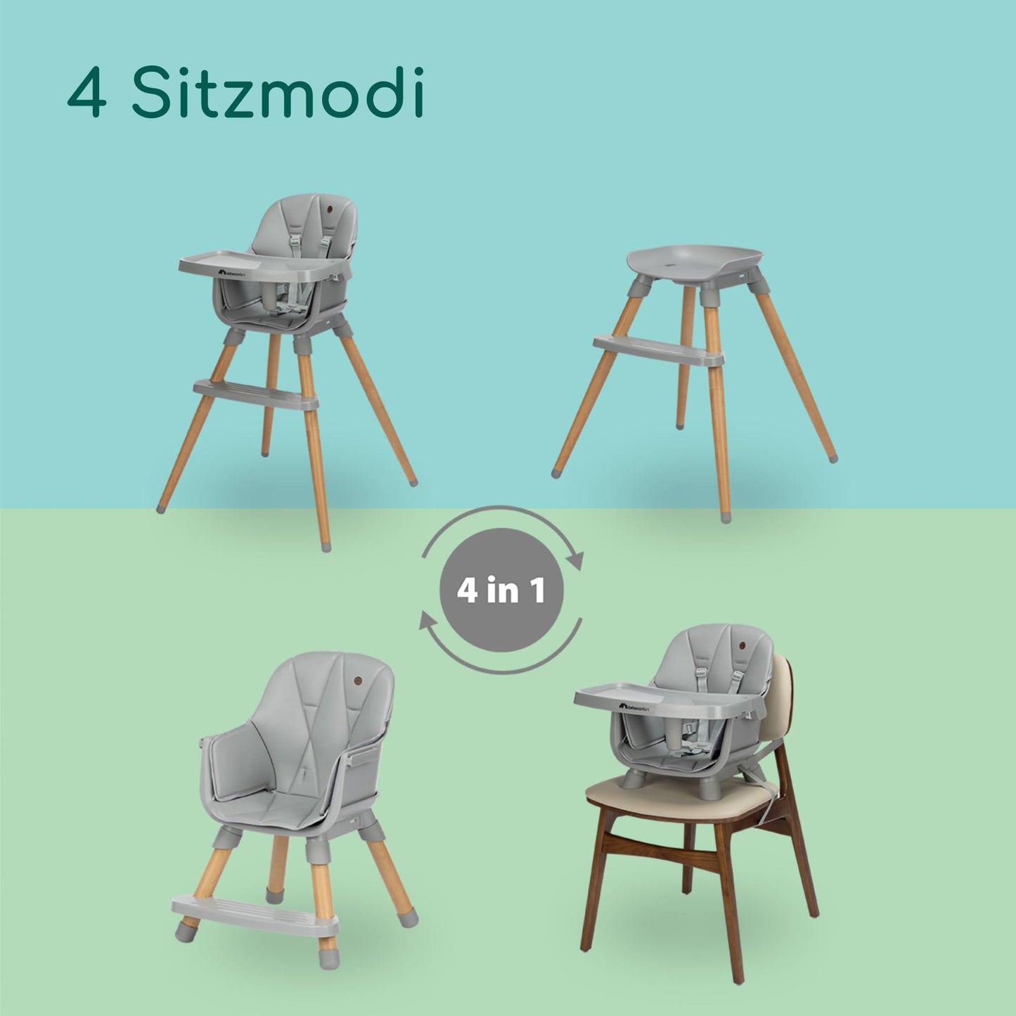 Bebeconfort Avista 2 4-ühes söögitool, Tinted Grey
