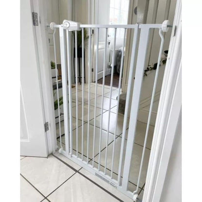 Safetots metallinen turvaportti Extra High, valkoinen, 68,5–75 cm, 104 cm
