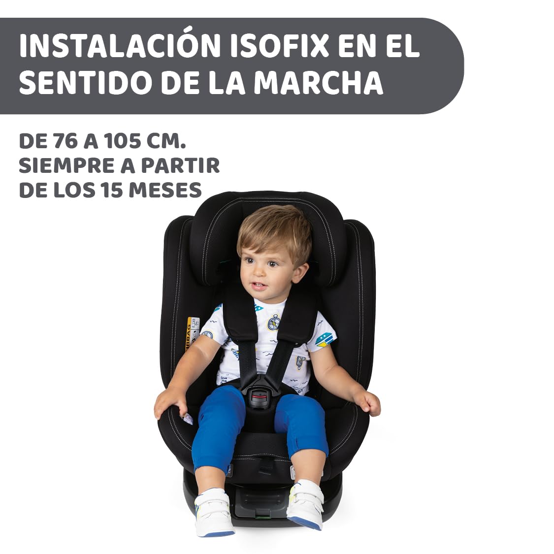 Chicco Unico Evo i-Size turvatool, 0–36 kg, 0–12 aastat, must
