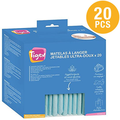 Tigex ühekordsed mähkimisalused beebile, 20 tk (40 × 60 cm)