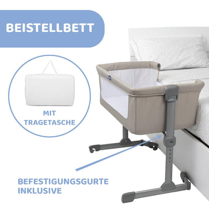 Chicco Next2Me Essential -sivusänky, 6 korkeusasentoa, beige (Dove), 0–6 kuukautta