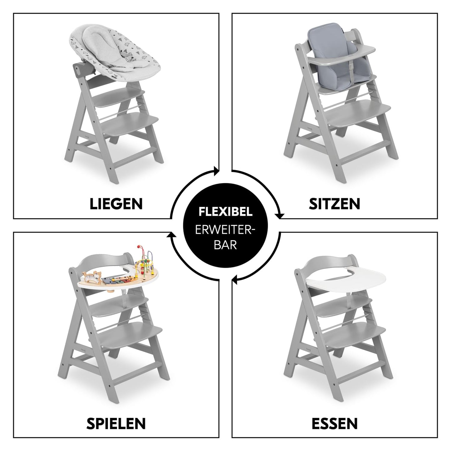 Hauck Alpha+ puidust söögitool (kuni 90 kg)