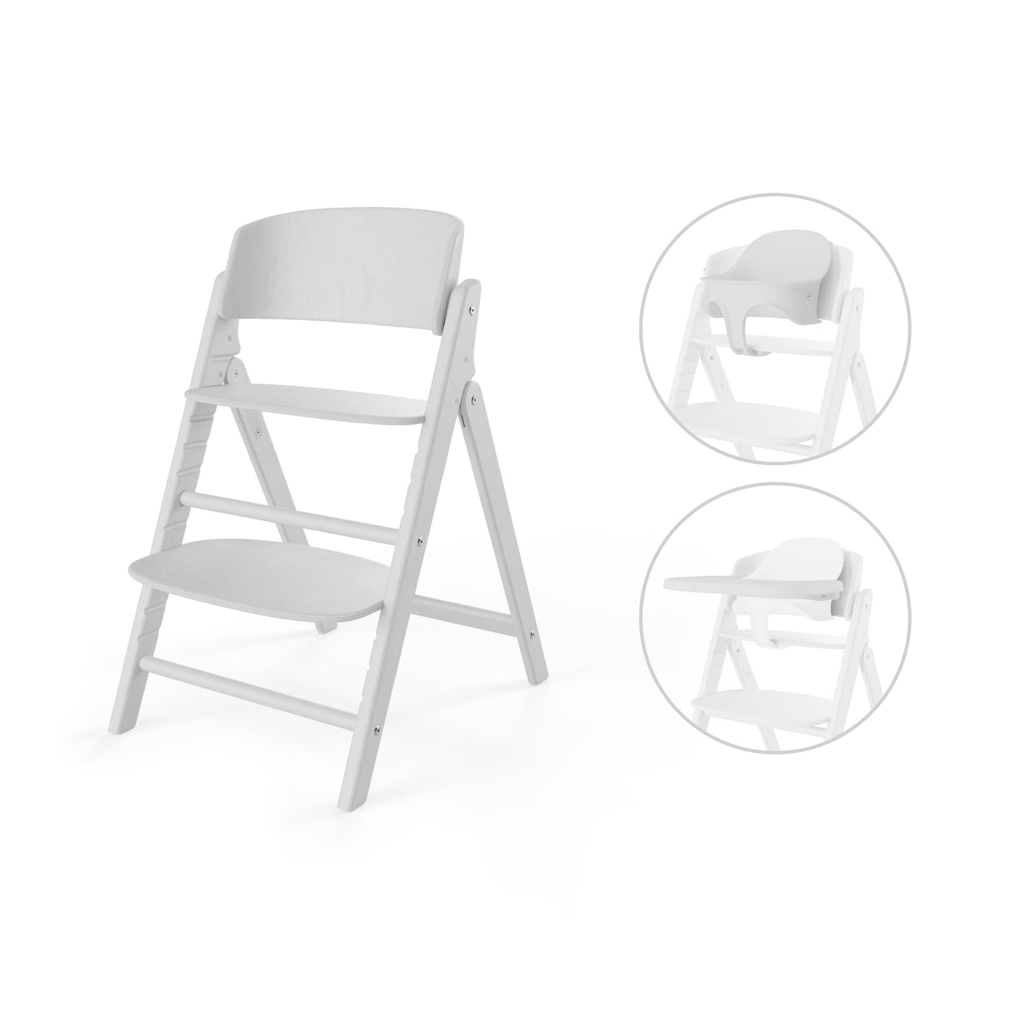 Cybex Click & Fold 3-in-1 söögitool, valge (All White) – väikelapse iste ja kandik kaasas, sobib 6 kuust täiskasvanueani (kuni 120 kg)