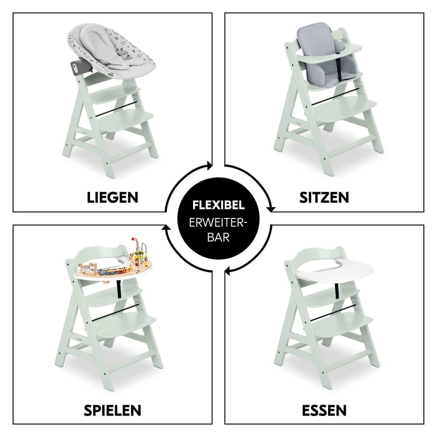Hauck Alpha+ puidust söögitool (kuni 90 kg)