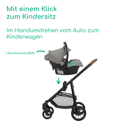 Bebeconfort Haze Trio 3-in-1 vankrikomplekt, Tinted Stone, 0–4 a, kuni 22 kg