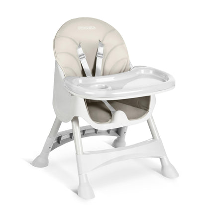 Ricokids syöttötuoli 3in1 6+ kk, kokoontaitettava, korkeussäädettävä, harmaa