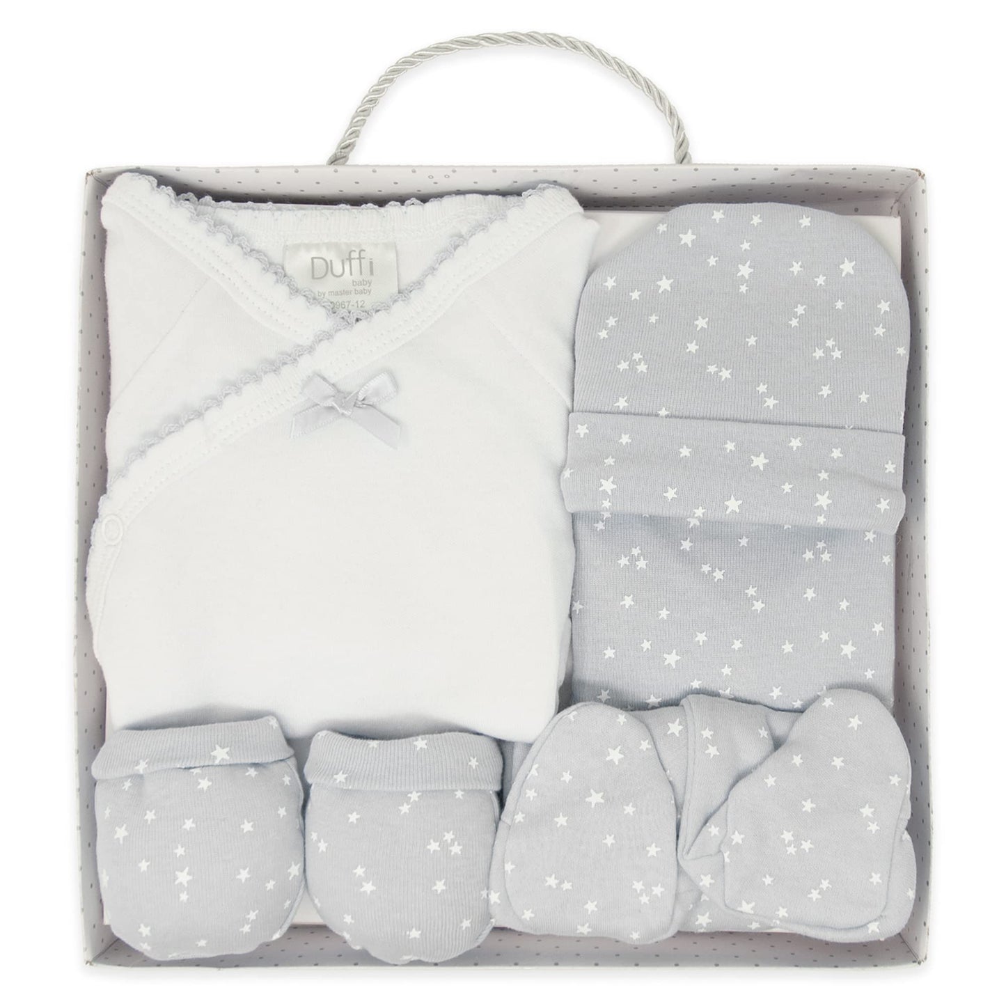 Duffi Baby beebiriiete komplekt Primera Puesta 5-osaline, hall, 0-6 kuud, mudel 0967-11