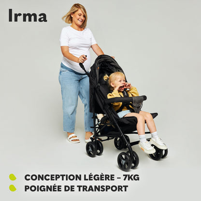 Lionelo IRMA kergkäru – 7 kg, lamavasend, 360° pööratavad käepidemed, suured rattad ja putukavõrk (Dream)