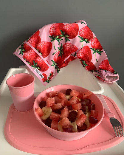 Twistshake Click Mat mati, taldriku ja kausi komplekt beebile, roosa