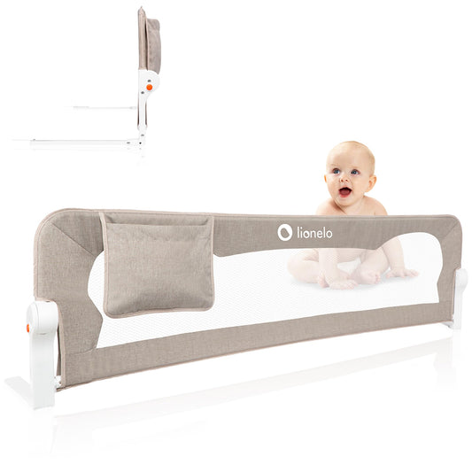 Lionelo Eva voodipiire 150 × 42 cm, kokkupandav, beež