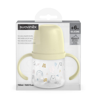 Suavinex Bears treeningtass käepidemetega, 150 ml, roheline