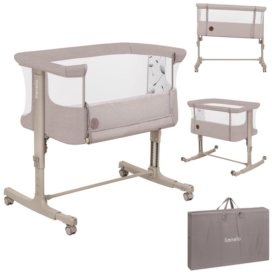 Lionelo Aurora 3-in-1 vooditasku, häll ja beebivoodi kuni 9 kg, Beige Cappuccino