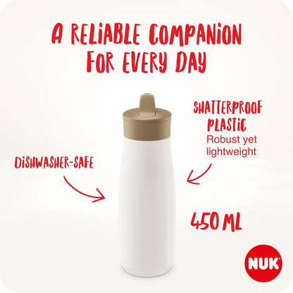 NUK Mini-Me Flip joogipudel kõrrega, 450 ml, roosa, 12+ kuud