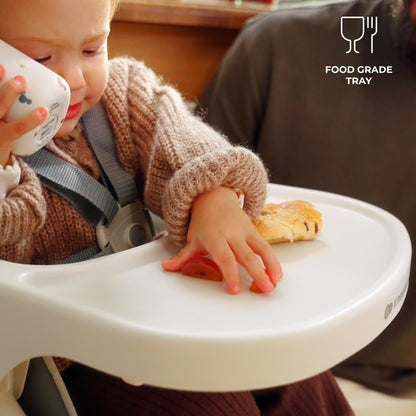 Kinderkraft DINNLY kokkupandav söögitool beebile, helehall